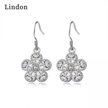 Серьги-капли Lindon из медного сплава с цирконом, серьги-капли для женщин, подарки на свадьбу