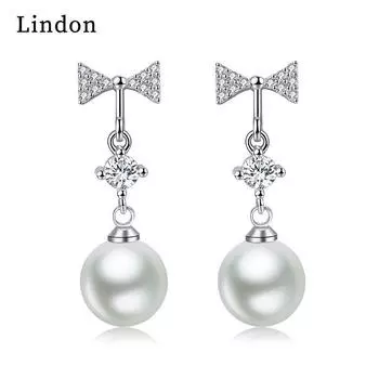 Серьги-капли Lindon из медного сплава с цирконом, серьги-капли для женщин, подарки на свадьбу