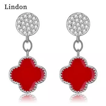 Серьги-капли Lindon из медного сплава с цирконом, серьги-капли для женщин, подарки на свадьбу чёрный