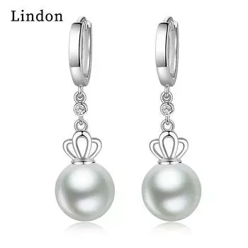 Серьги-капли Lindon из медного сплава с цирконием, серьги-капли для женщин, подарки на свадьбу 10mm