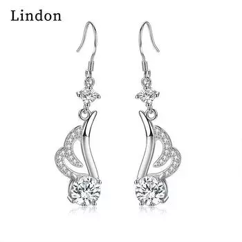 Серьги-капли Lindon из медного сплава с цирконом, серьги-капли для женщин, подарки на свадьбу