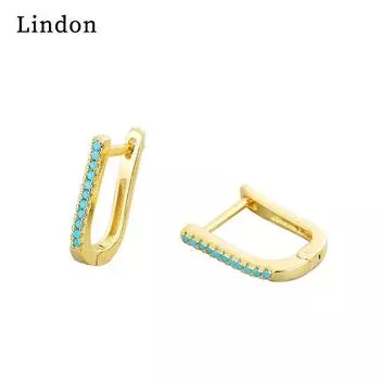 Серьги-капли Lindon из медного сплава с цирконом, серьги-капли для женщин, подарки на свадьбу серебряный