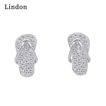 Серьги-капли Lindon из медного сплава с цирконом, серьги-капли для женщин, подарки на свадьбу серебряный