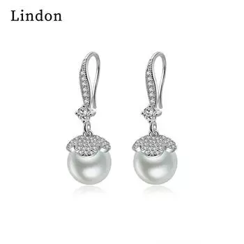 Серьги-капли Lindon из медного сплава с цирконом, серьги-капли для женщин, подарки на свадьбу