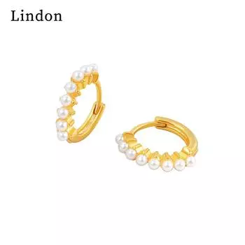 Серьги-капли Lindon из медного сплава с синтетическим жемчугом, серьги-капли для женщин, подарки для свадебной вечеринки золотой