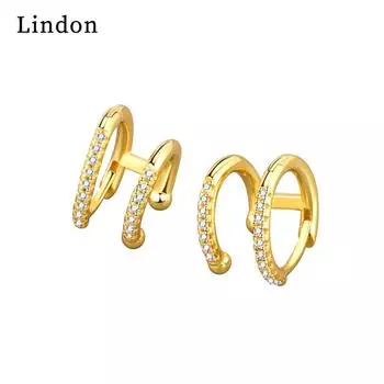 Серьги-капли Lindon из медного сплава с цирконом, серьги-капли для женщин, подарки на свадьбу серебряный