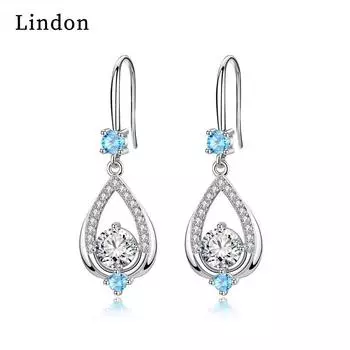 Серьги-капли Lindon из медного сплава с цирконом, серьги-капли для женщин, подарки на свадьбу