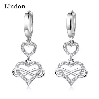 Серьги-капли Lindon из медного сплава с цирконием, серьги-капли для женщин, подарки на свадьбу