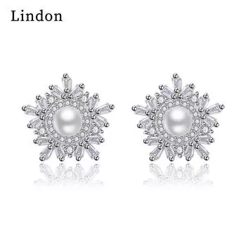 Серьги-капли Lindon из медного сплава с цирконом, серьги-капли для женщин, подарки на свадьбу