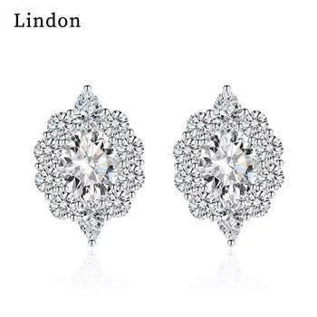 Серьги-капли Lindon из медного сплава с цирконом, серьги-капли для женщин, подарки на свадьбу белый