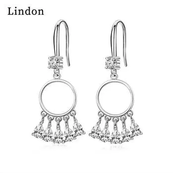 Серьги-капли Lindon из медного сплава с цирконом, серьги-капли для женщин, подарки на свадьбу