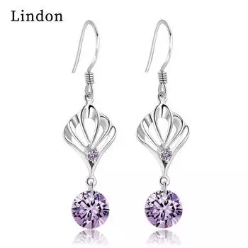 Серьги-капли Lindon из медного сплава с цирконом для женщин, подарок на свадьбу