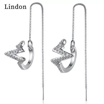 Серьги-капли Lindon из медного сплава с цирконом, серьги-капли для женщин, подарки на свадьбу