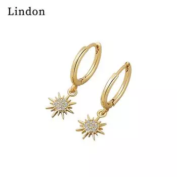 Серьги-капли Lindon из медного сплава с цирконом, серьги-капли для женщин, подарки на свадьбу серебряный