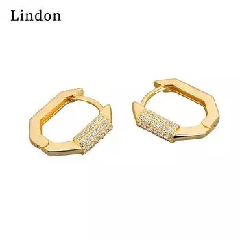 Серьги-капли Lindon из медного сплава с цирконом, серьги-капли для женщин, подарки на свадьбу серебряный