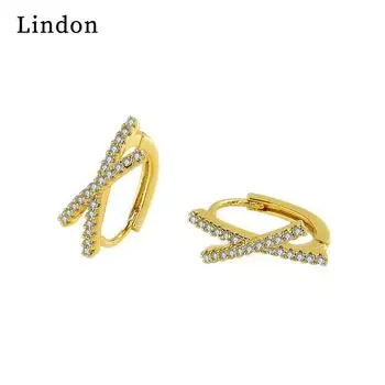 Серьги-капли Lindon из медного сплава с цирконом, серьги-капли для женщин, подарки на свадьбу серебряный