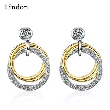 Серьги-капли Lindon из медного сплава с цирконом, серьги-капли для женщин, подарки на свадьбу