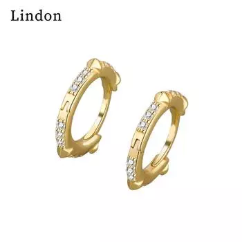 Серьги-капли Lindon из медного сплава с цирконом, серьги-капли для женщин, подарки на свадьбу серебряный