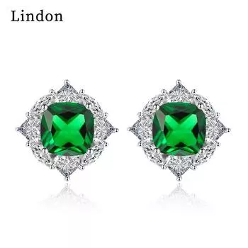 Серьги-капли Lindon из медного сплава с цирконом, серьги-капли для женщин, подарки на свадьбу красный