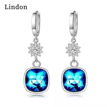 Серьги-капли Lindon из медного сплава с цирконием, серьги-капли для женщин, подарки на свадьбу