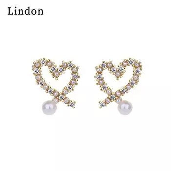 Серьги-капли Lindon из медного сплава с цирконом, серьги-капли для женщин, подарки на свадьбу золотой