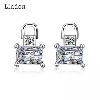 Серьги-капли Lindon из медного сплава с цирконием, серьги-капли для женщин, подарки на свадьбу серебряный