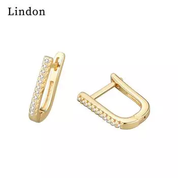 Серьги-капли Lindon из медного сплава с цирконом, серьги-капли для женщин, подарки на свадьбу серебряный