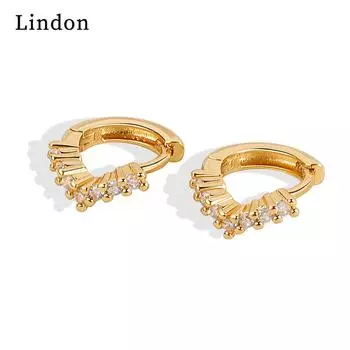 Серьги-капли Lindon из медного сплава с цирконом, серьги-капли для женщин, подарки на свадьбу серебряный