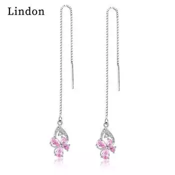 Серьги-капли Lindon из медного сплава с цирконом, серьги-капли для женщин, подарки на свадьбу