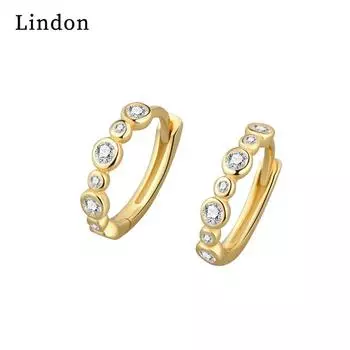 Серьги-капли Lindon из медного сплава с цирконом, серьги-капли для женщин, подарки на свадьбу серебряный