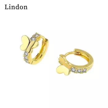 Серьги-капли Lindon из медного сплава с цирконом, серьги-капли для женщин, подарки на свадьбу серебряный