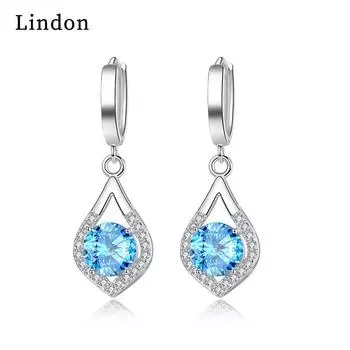 Серьги-капли Lindon из медного сплава с цирконом, серьги-капли для женщин, подарки на свадьбу