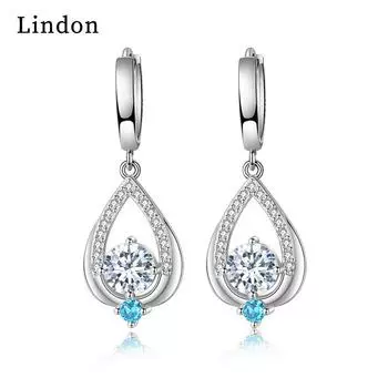 Серьги-капли Lindon из медного сплава с цирконом, серьги-капли для женщин, подарки на свадьбу