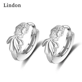 Серьги-капли Lindon из медного сплава с цирконием, серьги-капли для женщин, подарки на свадьбу серебряный