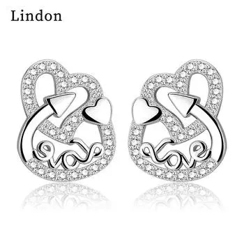 Серьги-капли Lindon из медного сплава с цирконом, серьги-капли для женщин, подарки на свадьбу серебряный