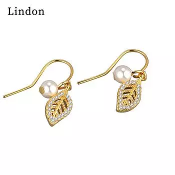 Серьги-капли Lindon из медного сплава с цирконом, серьги-капли для женщин, подарки на свадьбу золотой