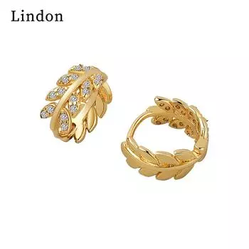 Серьги-капли Lindon из медного сплава с цирконом, серьги-капли для женщин, подарки на свадьбу серебряный