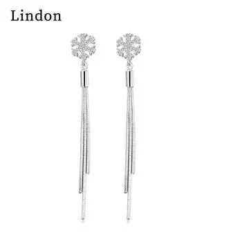 Серьги-капли Lindon из медного сплава с цирконом, серьги-капли для женщин, подарки на свадьбу