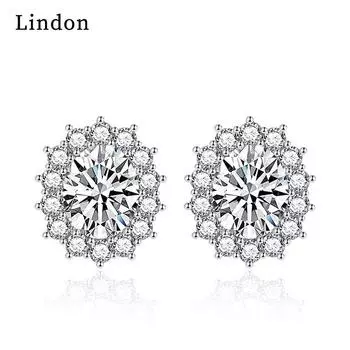 Серьги-капли Lindon из медного сплава с цирконом, серьги-капли для женщин, подарки на свадьбу белый