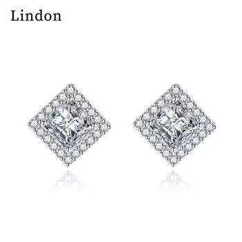 Серьги-капли Lindon из медного сплава с цирконом, серьги-капли для женщин, подарки на свадьбу белый