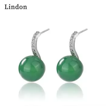 Серьги-капли Lindon из медного сплава с цирконом, серьги-капли для женщин, подарки на свадьбу красный