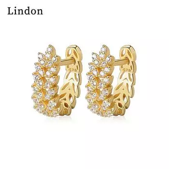 Серьги-капли Lindon из медного сплава с цирконом, серьги-капли для женщин, подарки на свадьбу серебряный