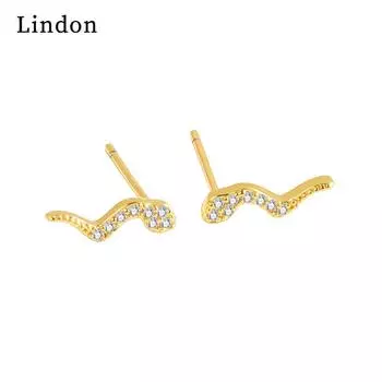 Серьги-капли Lindon из медного сплава с цирконом, серьги-капли для женщин, подарки на свадьбу серебряный