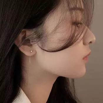 Серьги-капли с кисточками в простом стиле для женщин, длинные висячие серьги