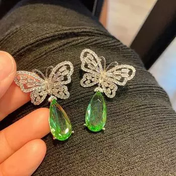 Серьги-капли в форме банта феи, розовые серьги-капли с индивидуальным дизайном, высокое качество, популярные розовый