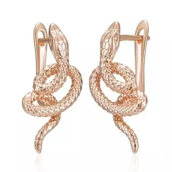 Серьги-капли в виде змеи Wbmqda золотого цвета для женщин, уникальные винтажные украшения в стиле панк-рок в виде животных, подарки золотой