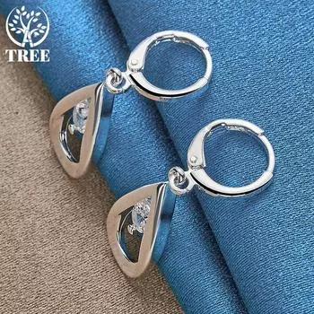 Серьги-капли воды из стерлингового серебра 925 пробы, модные украшения 0.90*1.70cm