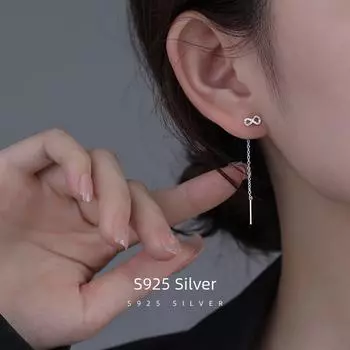 Серьги-кисточки Banyan Tree S925 Silver Infinity — элегантная мода высокого класса осень/зима для женщин ES2372 золотой