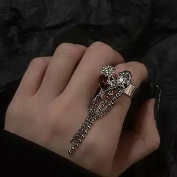 Серьги-кисточки «Лавовое сердце»: Шикарный европейский и американский дизайн с элементами высокой моды». Earrings