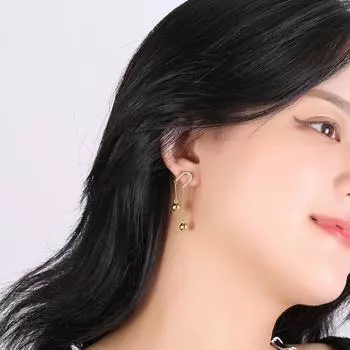 Серьги-кисточки, мода высокого класса, легкая роскошь и элегантная текстура, серьги из циркония в форме подковы.